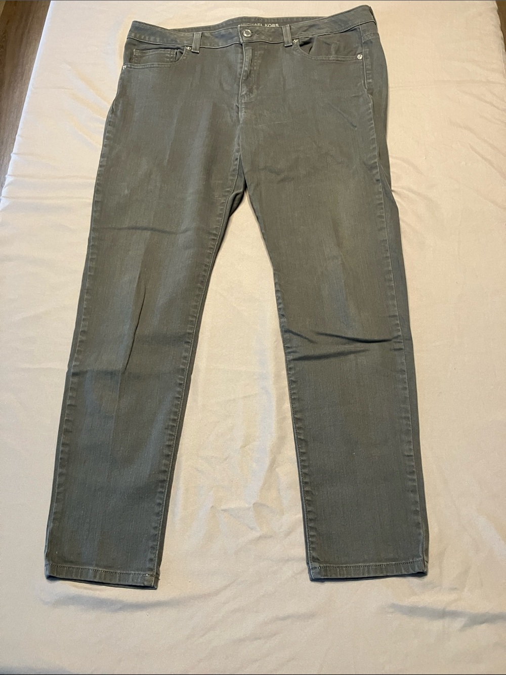 Michael Kors Women's Straight Leg Jeans in Gray